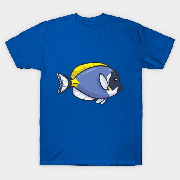 Powder Blue Tang T-Shirt by bytesizetreasure